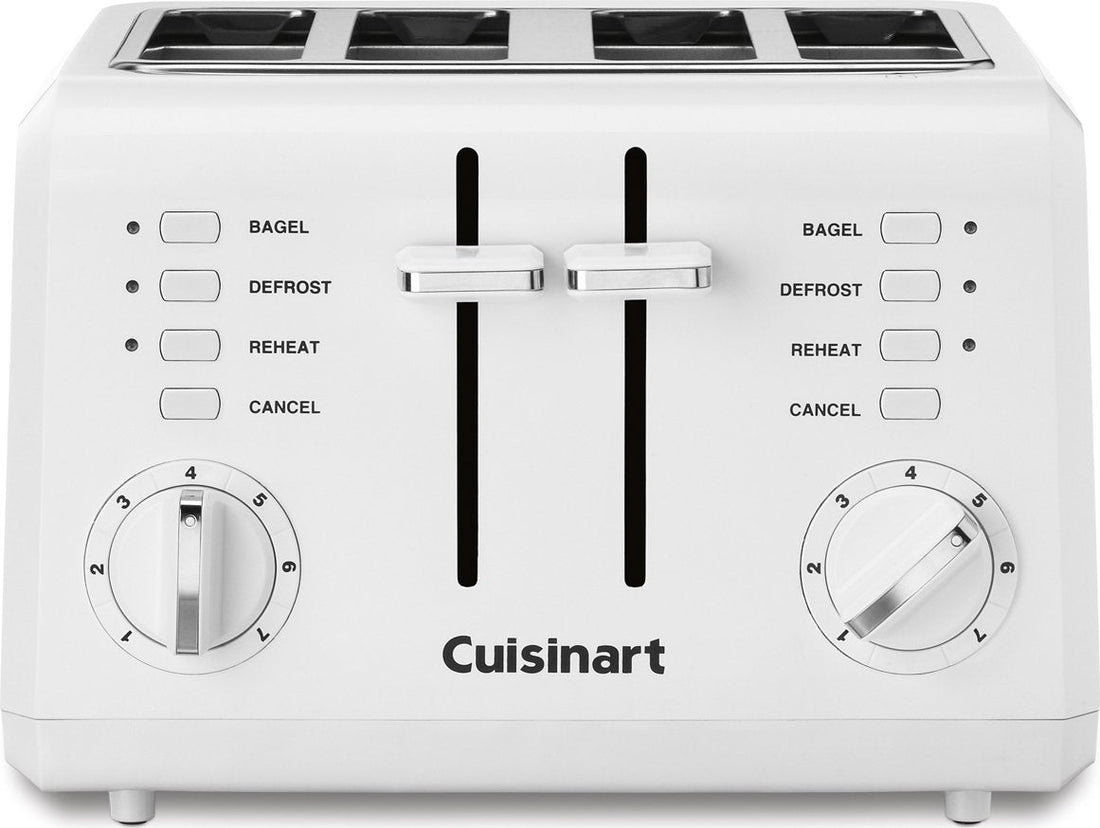 Cuisinart - 4-Slice White Compact Toaster - CPT-142C - DISCONTINUED