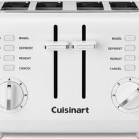 Cuisinart - 4-Slice White Compact Toaster - CPT-142C - DISCONTINUED