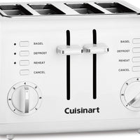 Cuisinart - 4-Slice White Compact Toaster - CPT-142C