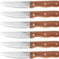 Cuisinart - 6 PC Triple Rivet Walnut Steak Knife Set - C55W-S6STKC