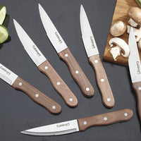 Cuisinart - 6 PC Triple Rivet Walnut Steak Knife Set - C55W-S6STKC