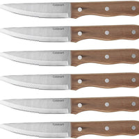 Cuisinart - 6 PC Triple Rivet Walnut Steak Knife Set - C55W-S6STKC
