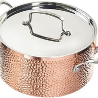 Cuisinart - 8 PC Hand Hammered 5-Ply Copper Cookware Set - HCFP-8C