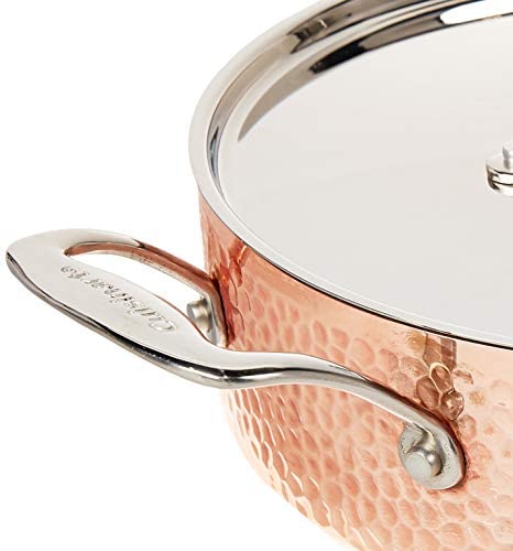Cuisinart - 8 PC Hand Hammered 5-Ply Copper Cookware Set - HCFP-8C