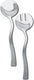 Cuisinox - 2 Piece Hand Hammered Salad Servers - FLA30CM