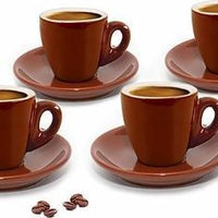 Cuisinox - 2oz Espresso Cup Brown Porcelain, Pack of 4 (60ml) - CUP466BR