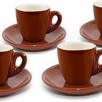 Cuisinox - 2oz Espresso Cup Brown Porcelain, Pack of 4 (60ml) - CUP466BR