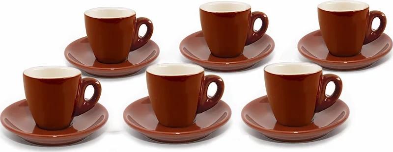 Cuisinox - 2oz Espresso Cup Brown Porcelain, Pack of 6 (60ml) - CUP66BR