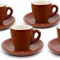 Cuisinox - 2oz Espresso Cup Brown Porcelain, Pack of 6 (60ml) - CUP66BR