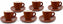 Cuisinox - 2oz Espresso Cup Brown Porcelain, Pack of 6 (60ml) - CUP66BR