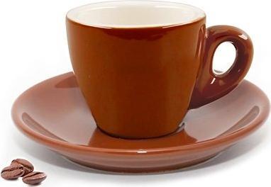Cuisinox - 5.5oz Cappuccino Cup Brown Porcelain, Pack of 4 (160ml) - CUP455BR