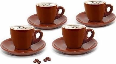 Cuisinox - 5.5oz Cappuccino Cup Brown Porcelain, Pack of 4 (160ml) - CUP455BR