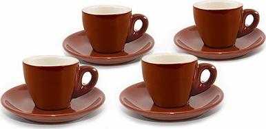 Cuisinox - 5.5oz Cappuccino Cup Brown Porcelain, Pack of 4 (160ml) - CUP455BR