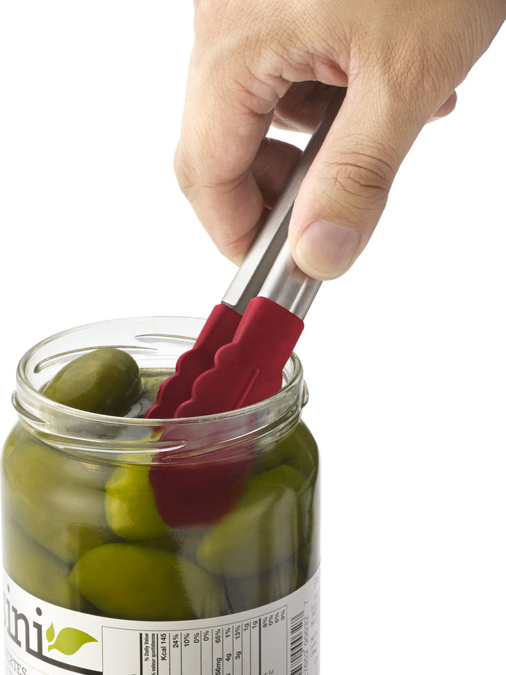 Cuisipro - 7" Red Piccolo Mini Silicone Tongs - 74708505