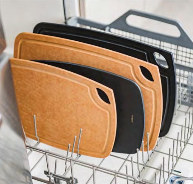 Cuisipro - Fibre Wood Cutting Board with Handle Slate - 791502