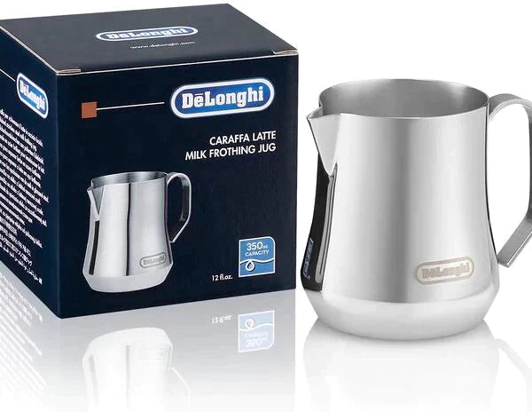 DeLonghi - 12 Oz Stainless Steel Milk Frothing Pitcher - DLSC060