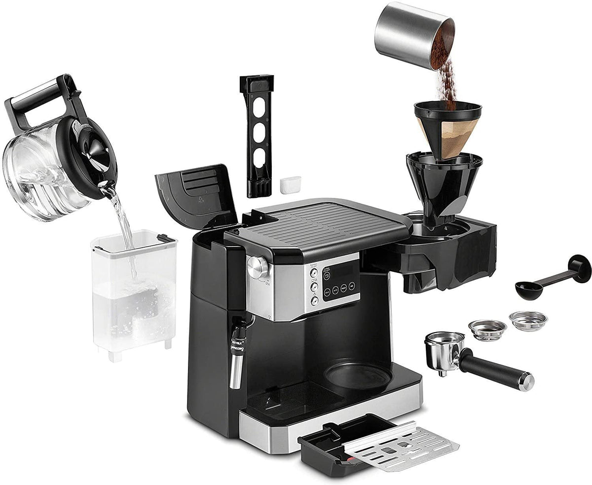 DeLonghi - All-In-One Coffee Espresso Cappuccino Latte Machine with Frother - COM532