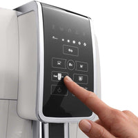 DeLonghi - Dinamica TrueBrew Over Ice Fully Automatic Coffee and Espresso Machine White - ECAM35020W