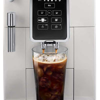 DeLonghi - Dinamica TrueBrew Over Ice Fully Automatic Coffee and Espresso Machine White - ECAM35020W