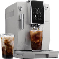DeLonghi - Dinamica TrueBrew Over Ice Fully Automatic Coffee and Espresso Machine White - ECAM35020W