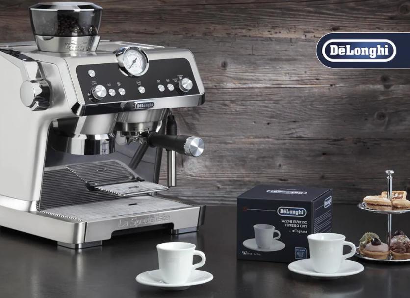 DeLonghi - Italian Espresso Demitasse Cups & Saucers - DLSC308