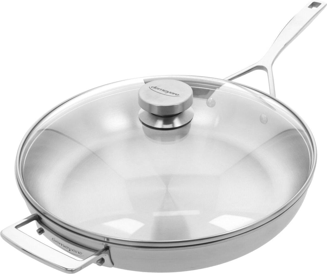 Demeyere - Essential5 12.5" Stainless Steel Fry Pan with Lid 32cm - 40851-257