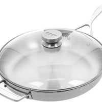 Demeyere - Essential5 12.5" Stainless Steel Fry Pan with Lid 32cm - 40851-257