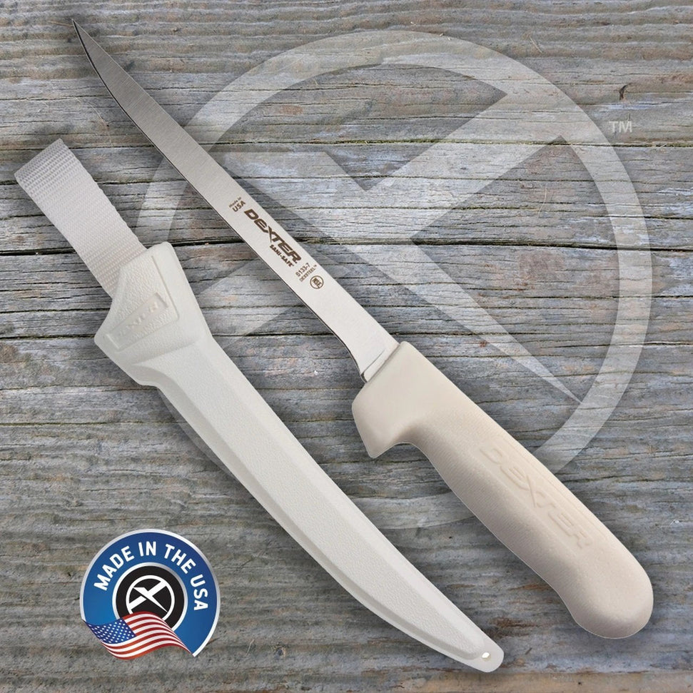 Dexter-Russell - 7" Sani-Safe Narrow Fillet Knife with Sheath - S133-7WS1-CP
