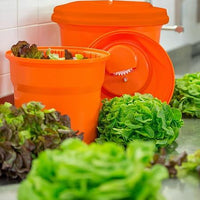 Dynamic - 17" Orange Manual Salad Spinner - E002