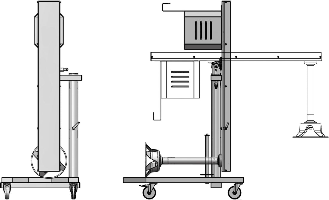 Dynamic - Giraffe Shaft 22.4" Power Pro Tilting Variable Speed Mixer, 230V - TB002