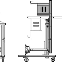 Dynamic - Giraffe Shaft 22.4" Power Pro Tilting Variable Speed Mixer, 230V - TB002
