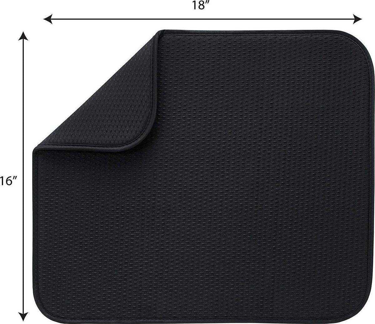 Envision Home - Black Dish Drying Mat - 41369