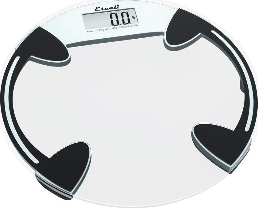 Escali - Clear Glass Bathroom Scale - B180RC
