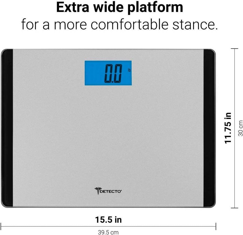 Escali - Detecto Wide Body Platform Glass Digital Scale - D119