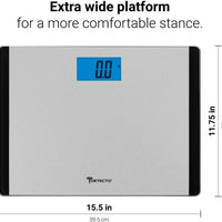 Escali - Detecto Wide Body Platform Glass Digital Scale - D119