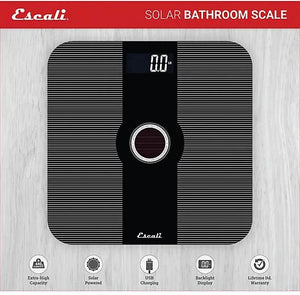 Escali - Solar USB Charging Bathroom Scale - SLR200