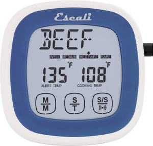 Escali - Touch Screen Thermometer & Timer Blue - DHR2-U