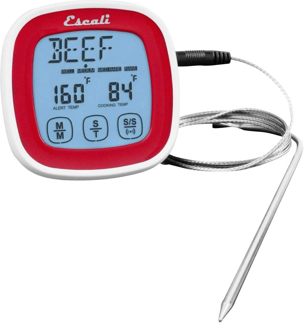 Escali - Touch Screen Thermometer & Timer Red - DHR2-R