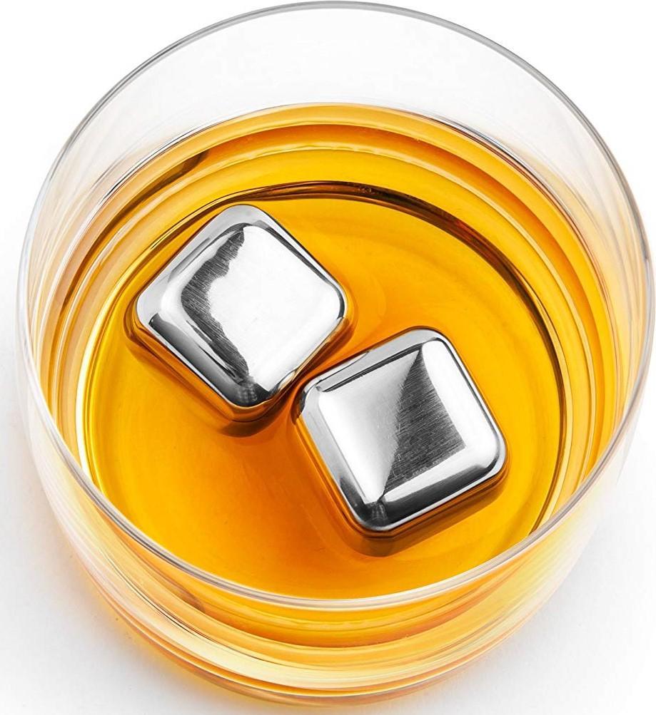 Final Touch - 1" Stainless Steel Chilling Cubes, Pack of 6 - FTC307