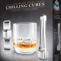 Final Touch - 1" Stainless Steel Chilling Cubes, Pack of 6 - FTC307