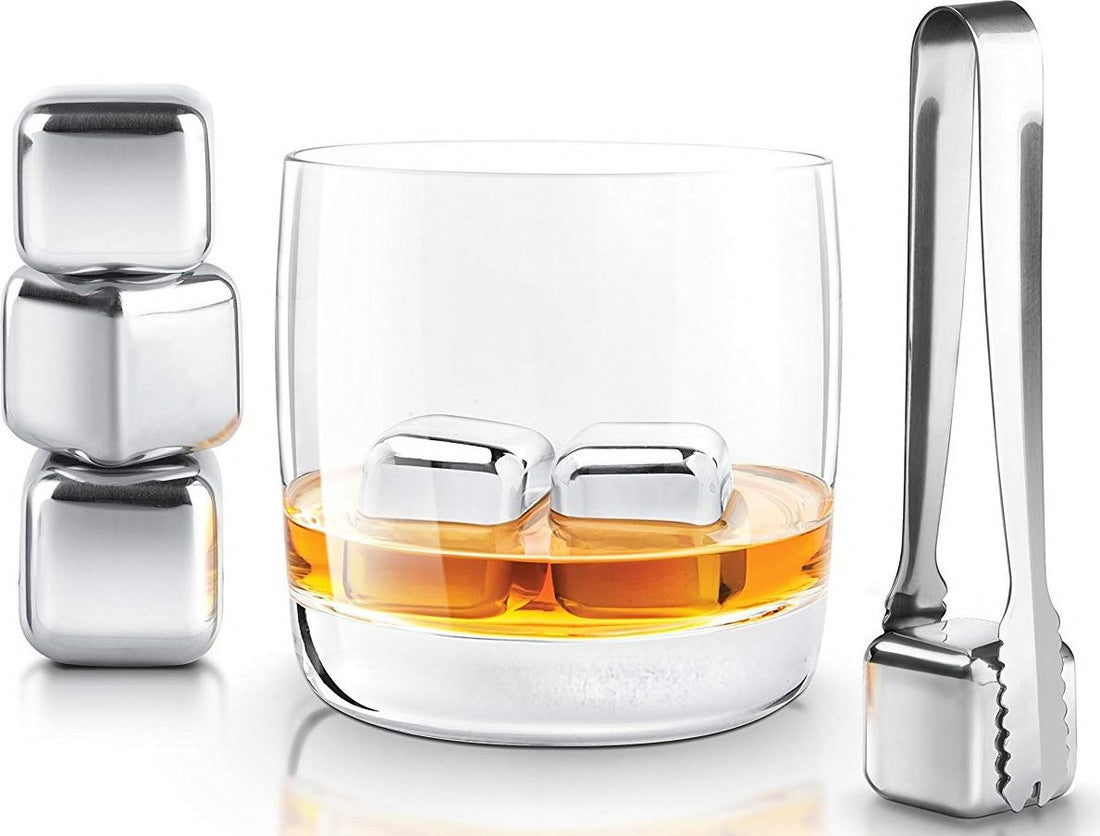 Final Touch - 1" Stainless Steel Chilling Cubes, Pack of 6 - FTC307