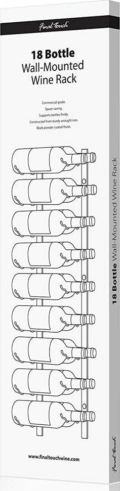 Final Touch - 18 Bottle Wine Rack Wall-Mounted - FTR018