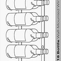 Final Touch - 18 Bottle Wine Rack Wall-Mounted - FTR018