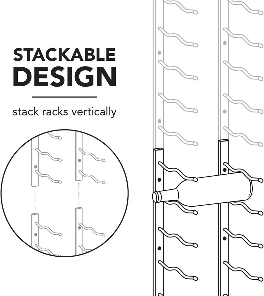 Final Touch - 18 Bottle Wine Rack Wall-Mounted - FTR018