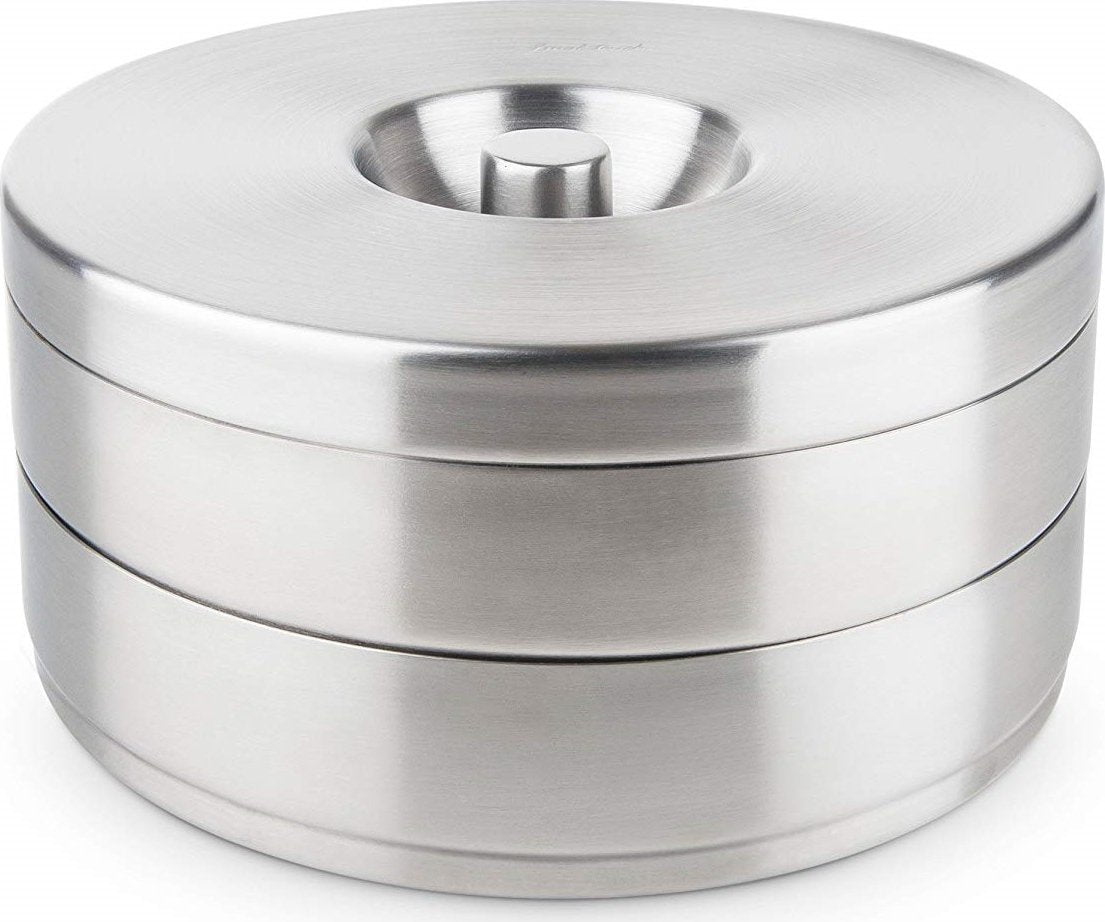 Final Touch - 2 Tier Cocktail Rimmer with Stainless Steel Lid - FTA7062
