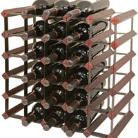 Final Touch - 30 Bottle Wine Rack Cherry Finish Assembled - FTR0303