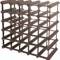 Final Touch - 30 Bottle Wine Rack Cherry Finish Assembled - FTR0303