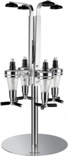 Final Touch - 4 Bottle Liquor Dispenser with Blue LED - FTA1815