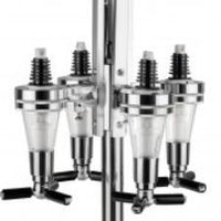 Final Touch - 4 Bottle Liquor Dispenser with Blue LED - FTA1815