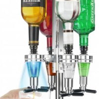 Final Touch - 4 Bottle Liquor Dispenser with Blue LED - FTA1815